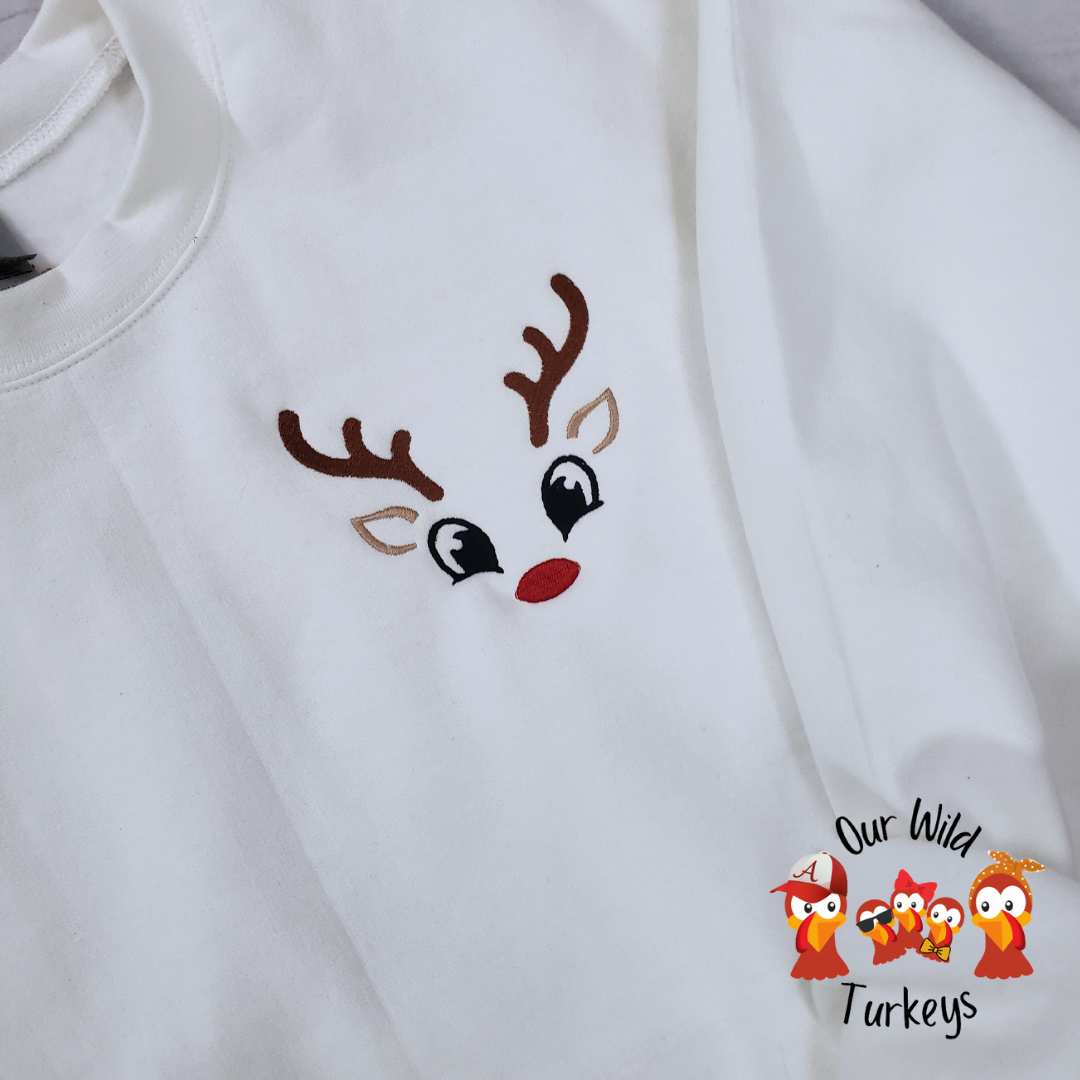 Reindeer Face Crewneck
