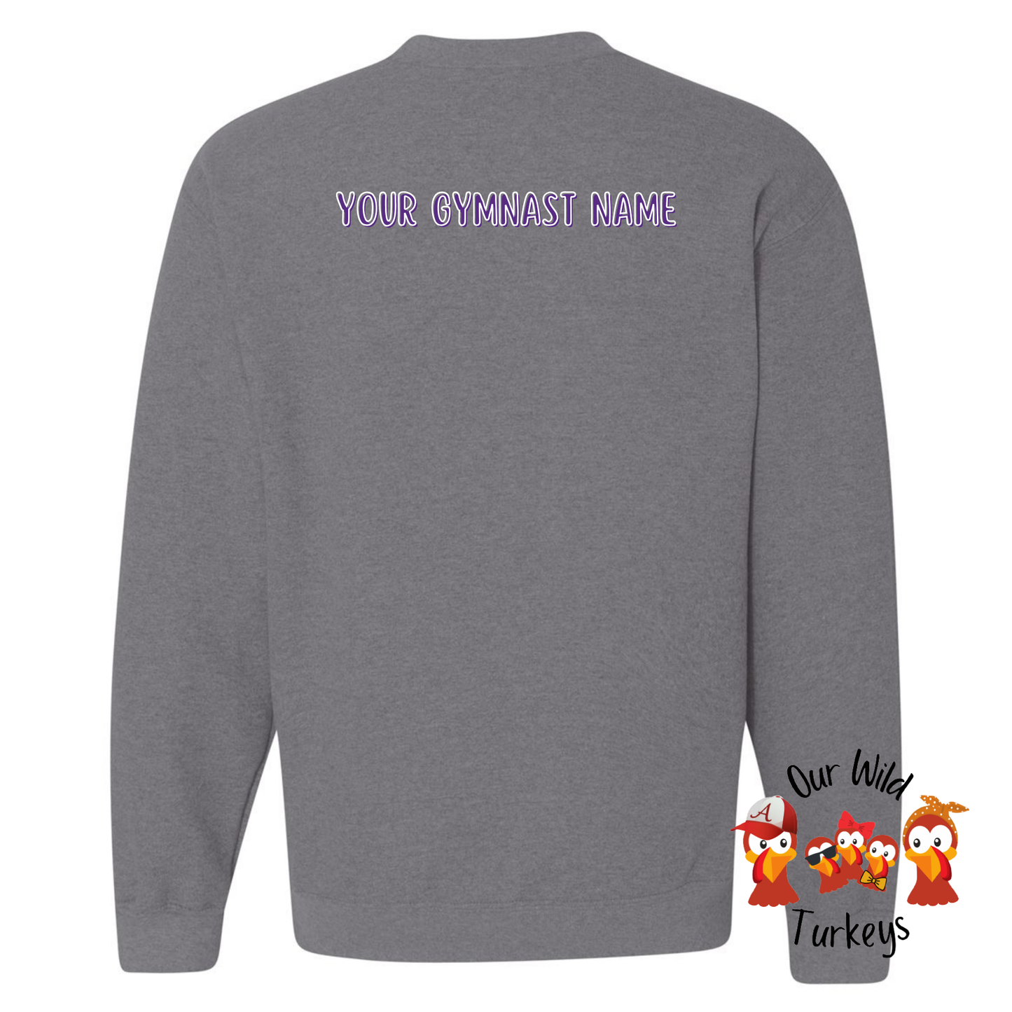 Sanford Academy Custom Grey Crewneck with Custom Back