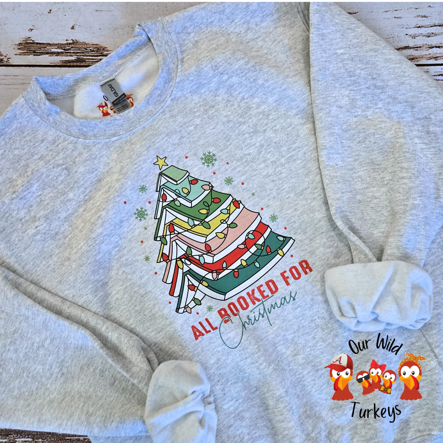 All Booked for Christmas Crewneck