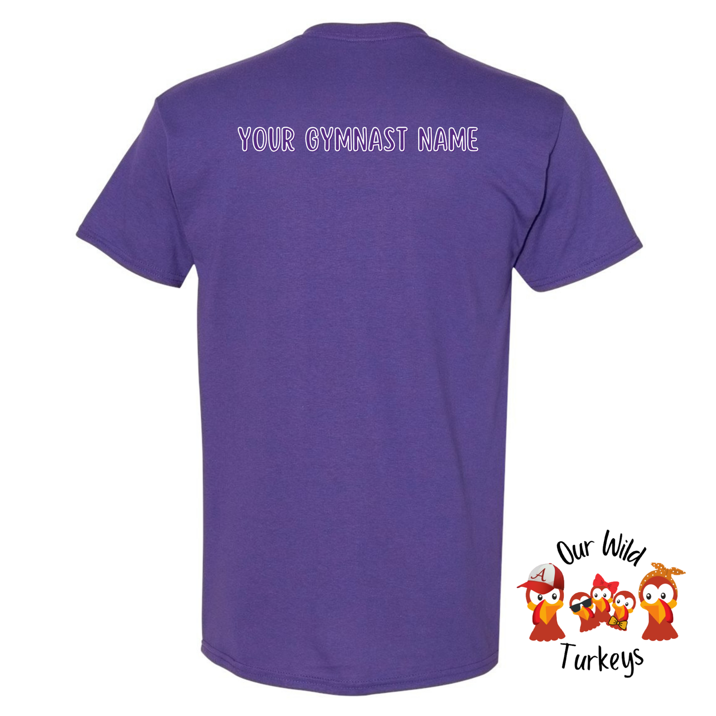 Sanford Academy Custom Purple Tee with Custom Back