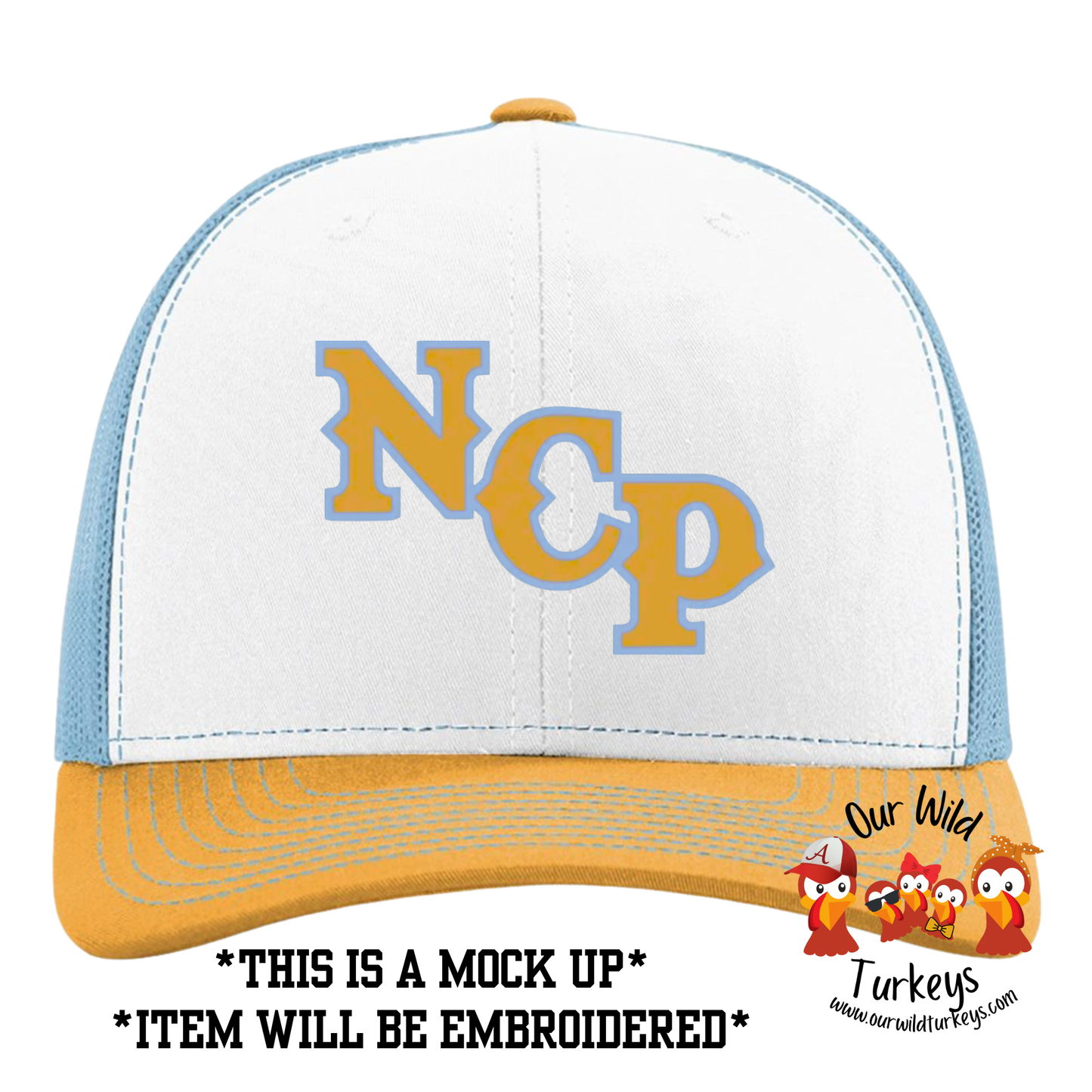 Logo Snapback Hat ((White/Blue/Yellow)