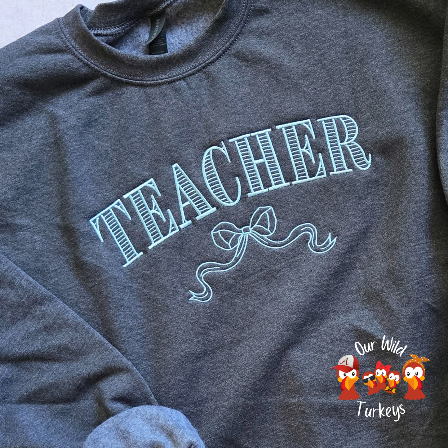 Teacher with Bow Crewneck