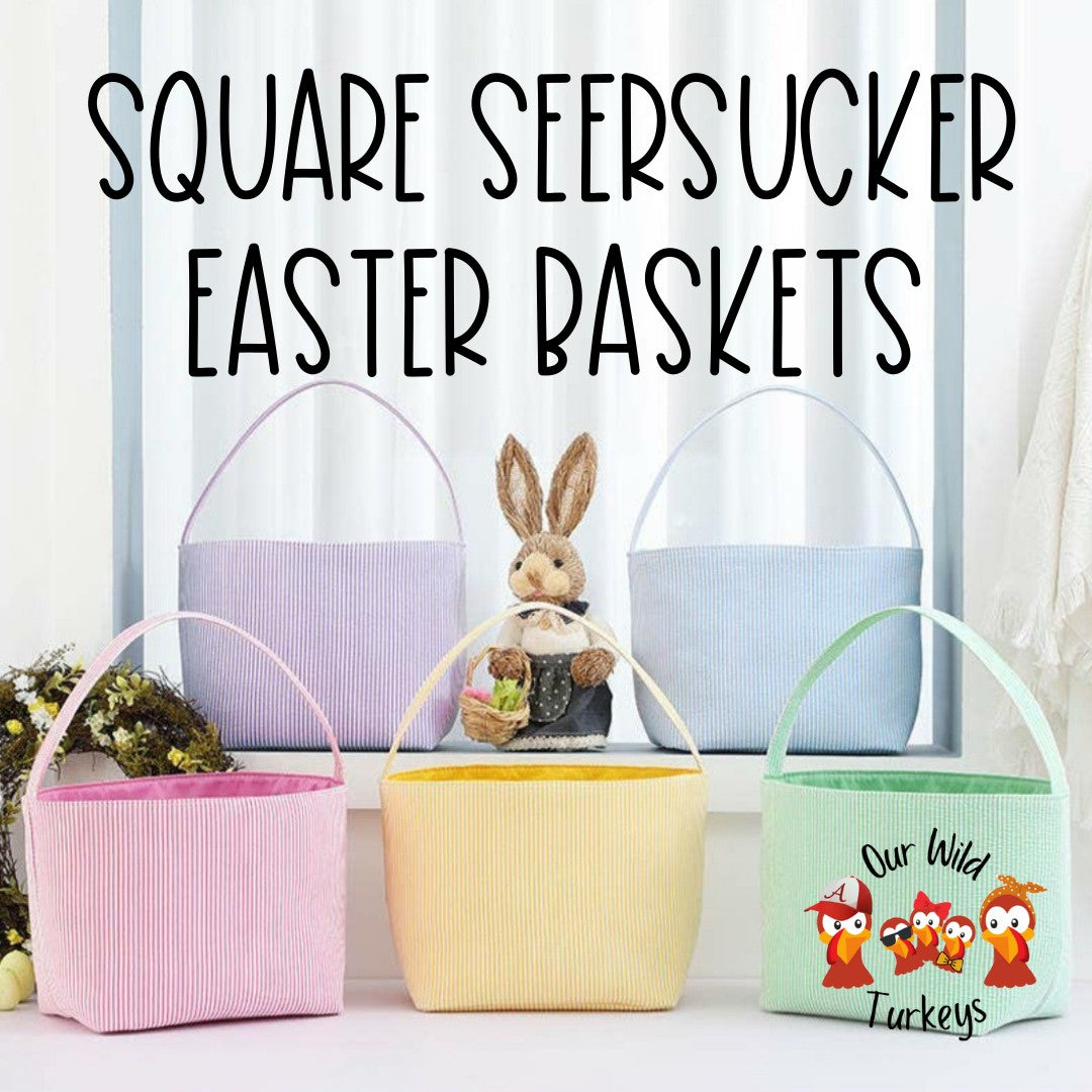 Seersucker Square Easter Basket