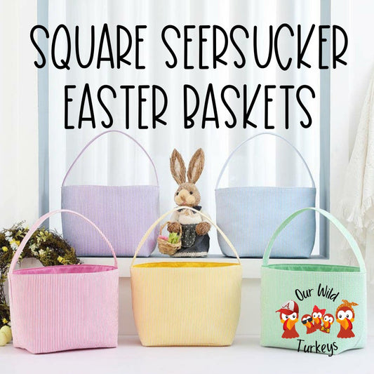 Seersucker Square Easter Basket