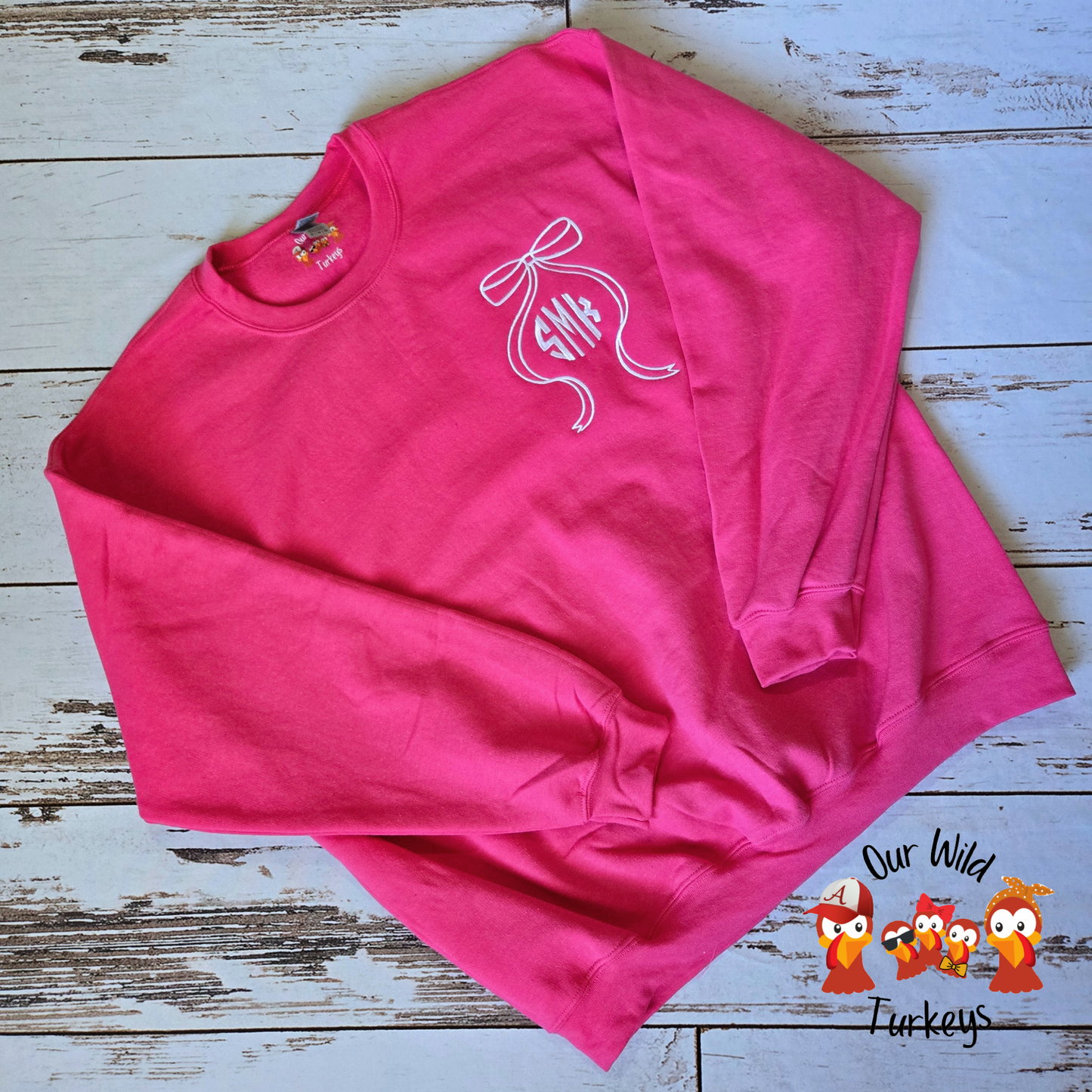 Monogram Bow Crewneck