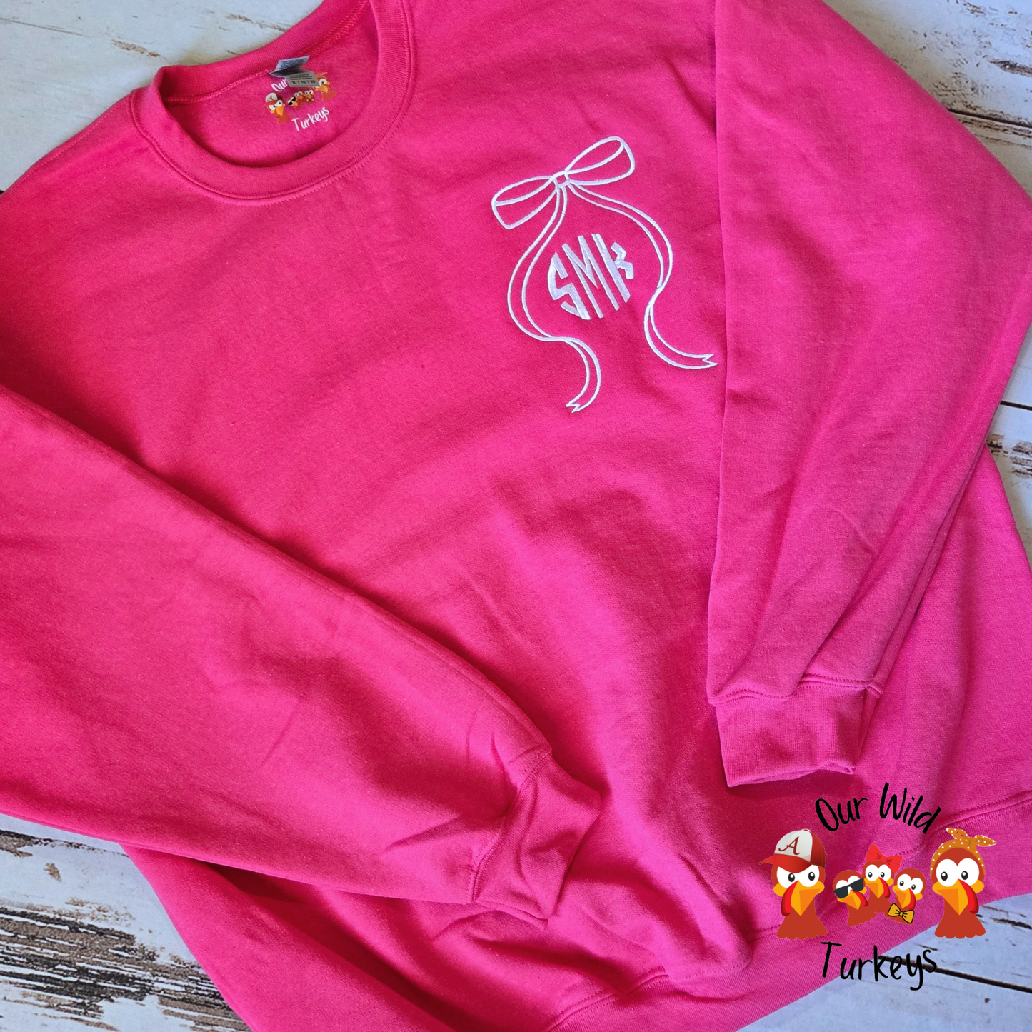 Monogram Bow Crewneck