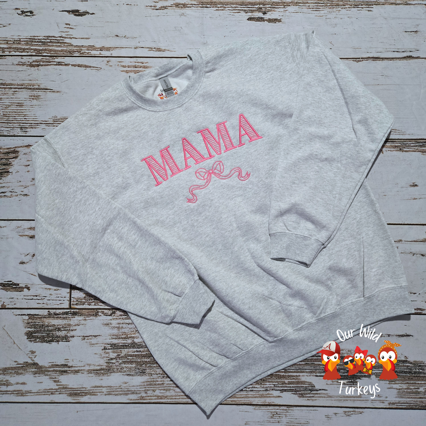 MAMA with Bow Crewneck