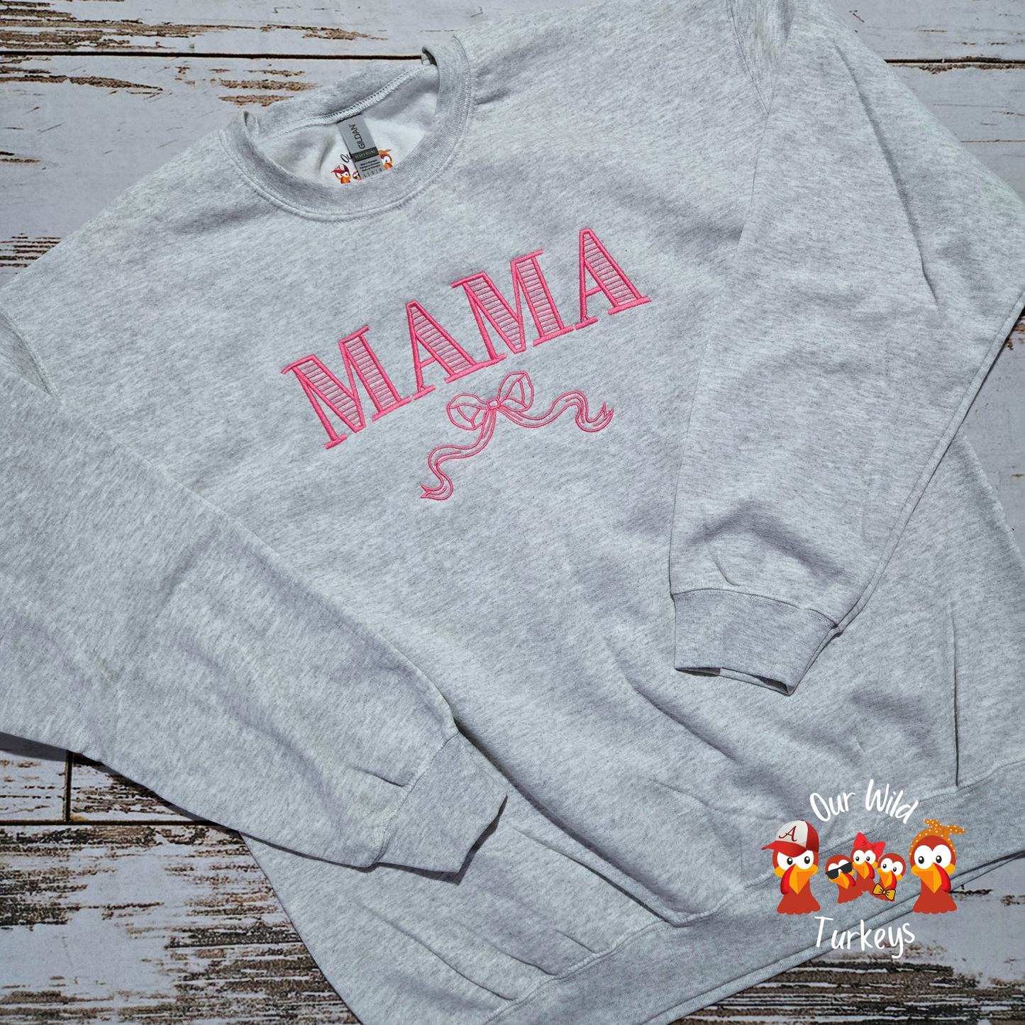 MAMA with Bow Crewneck