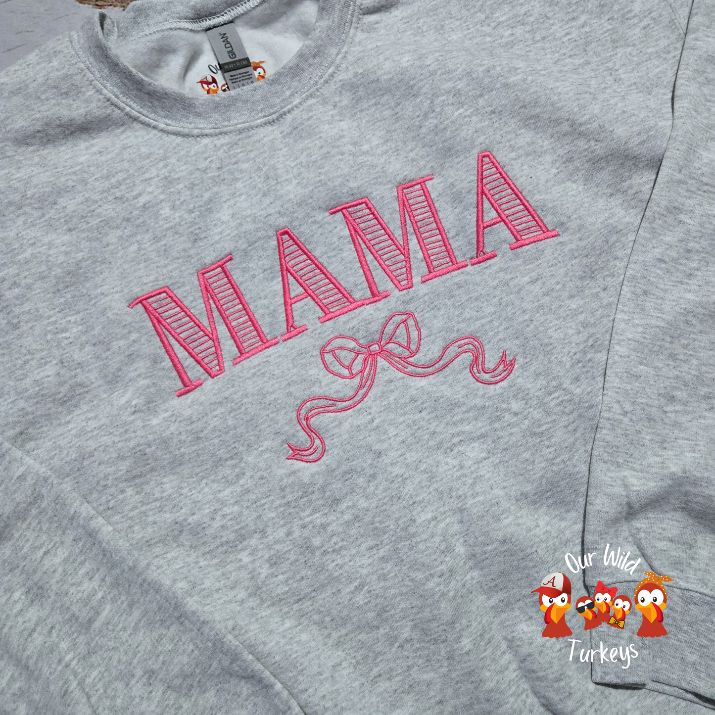 MAMA with Bow Crewneck