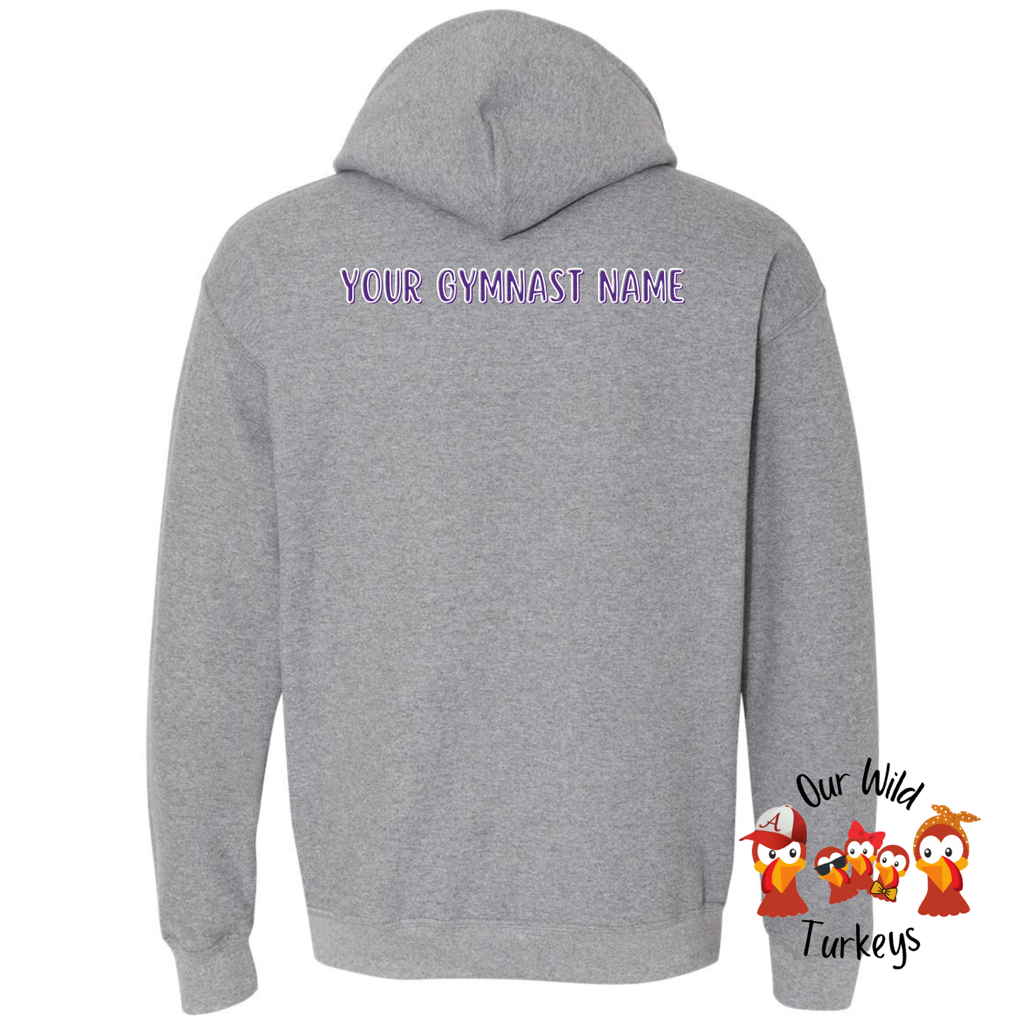 Sanford Academy Custom Grey Hoodie with Custom Back