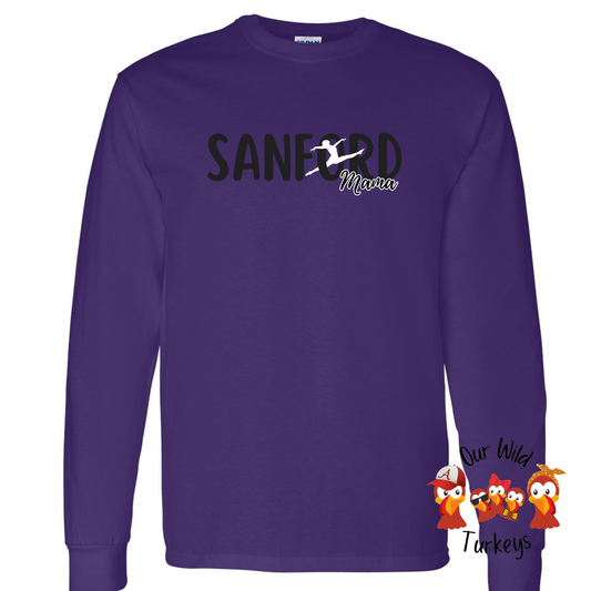 Sanford Academy Custom Purple Long Sleeve with Custom Back