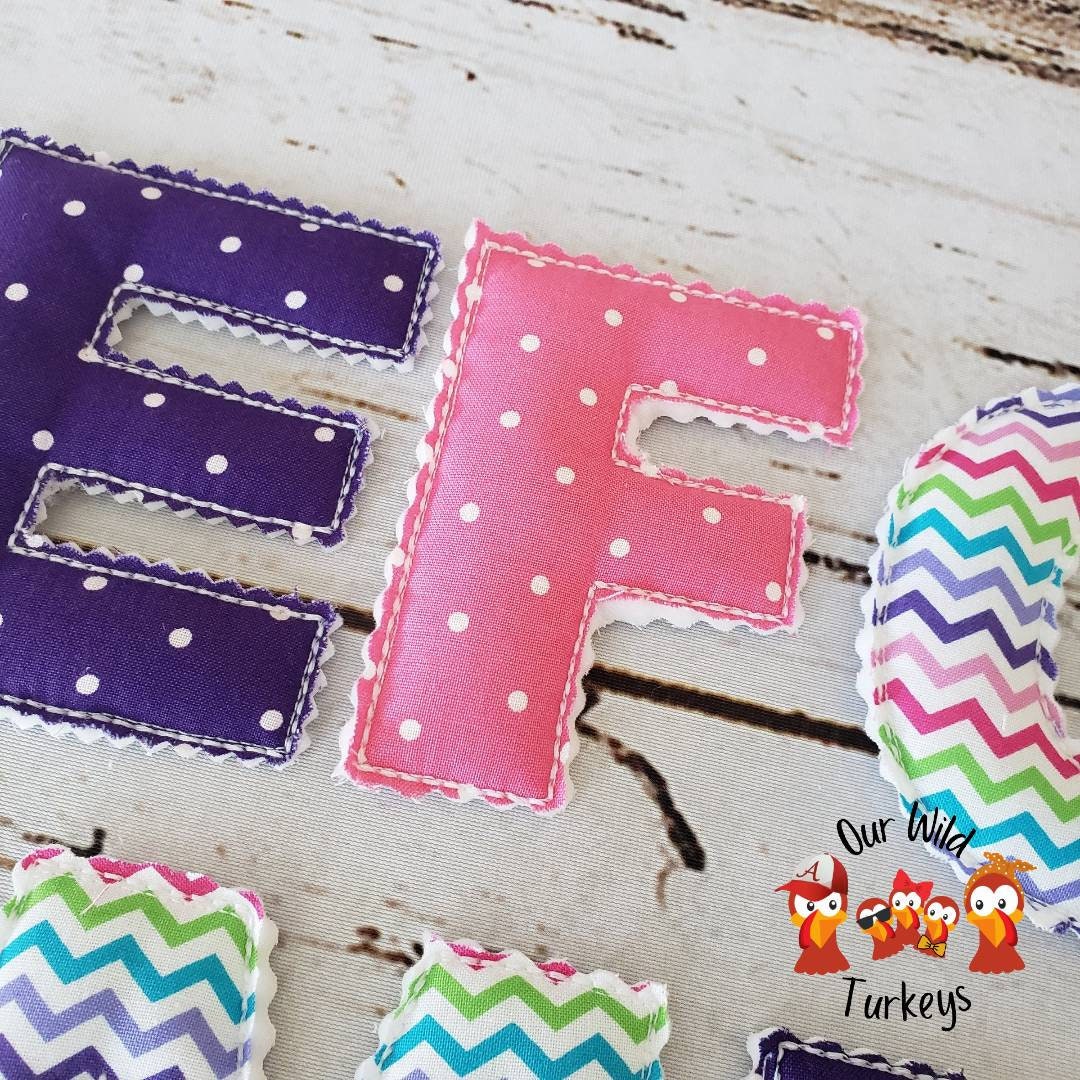 READY TO SHIP - Magnetic Fabric Letters for Preschool and Kindergartners Learning to Read